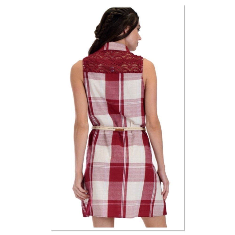 Belted Plaid Shirt Dress - Picture 3 of 4